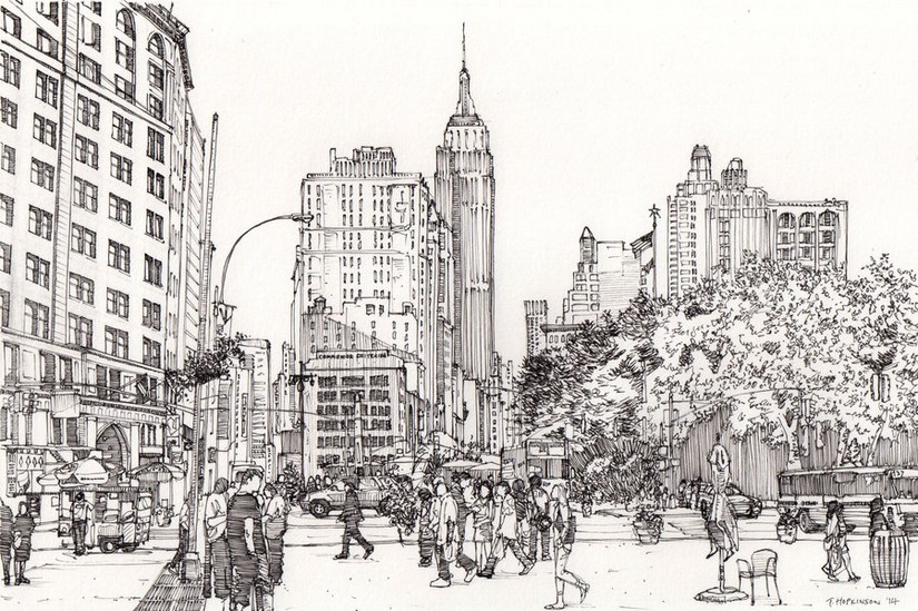 art therapy coloring page newyork  manhattan 10