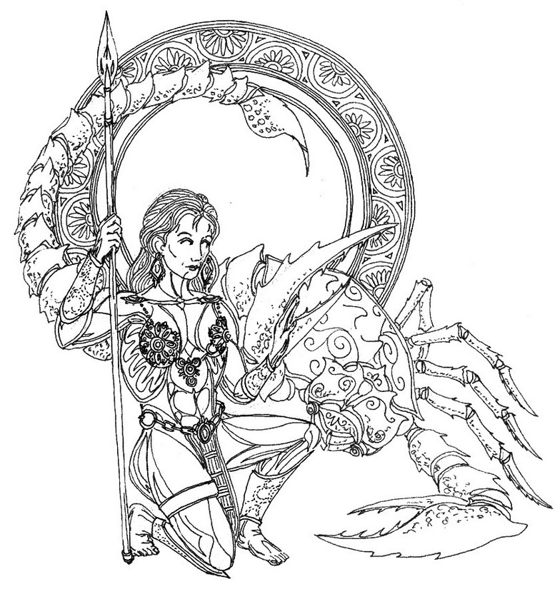 zodiac coloring pages - photo #5