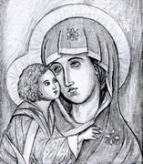 Art Therapy coloring page Mary and Jesus