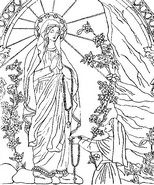 Art Therapy coloring page Our Lady of Lourdes