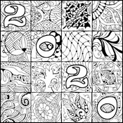 Art Therapy coloring page Happy New Year 2020