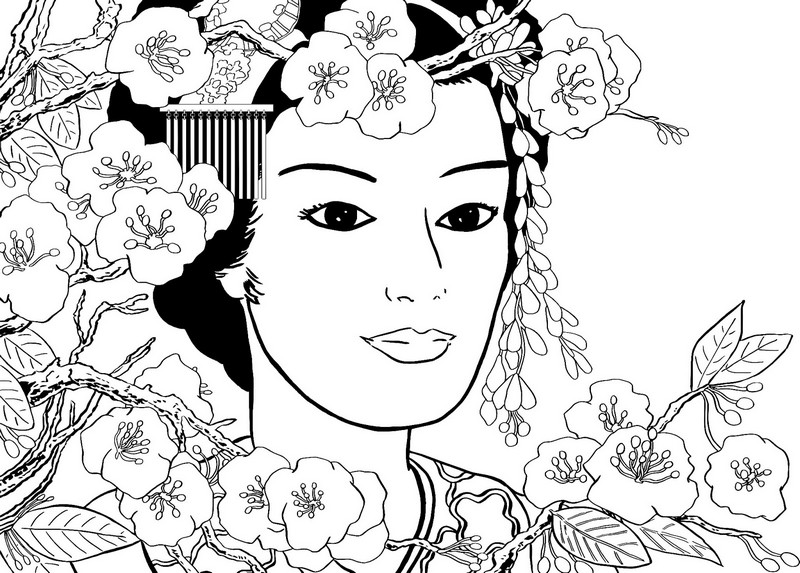 japanese garden coloring pages - photo #14