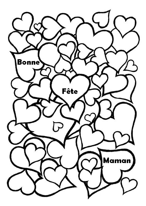 Dessin Coloriage Fete Des Meres