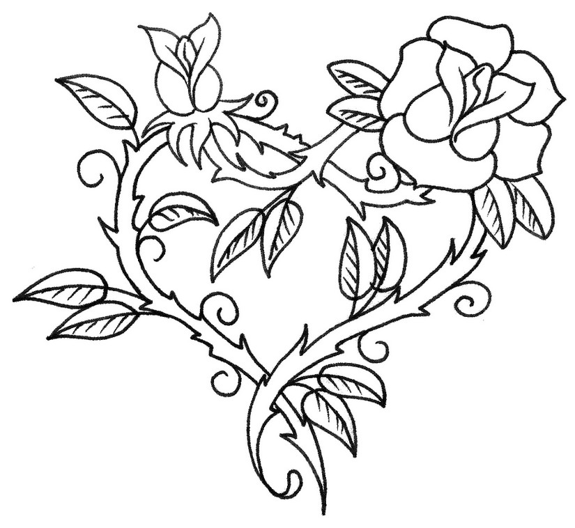 una classe coloring pages of a rose - photo #44