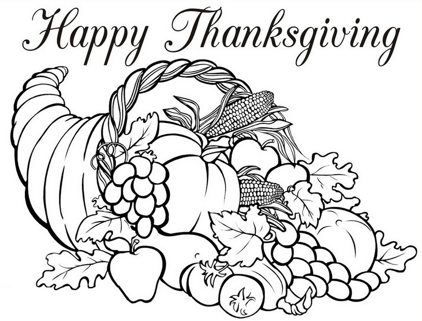 kaboose coloring pages thanksgiving meal - photo #49