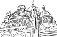 Art Therapy coloring page Basilica of the Sacred Heart