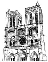 Art Therapy coloring page Our Lady of Paris