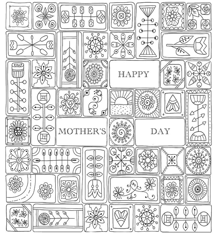 Image result for adult coloring mother's day