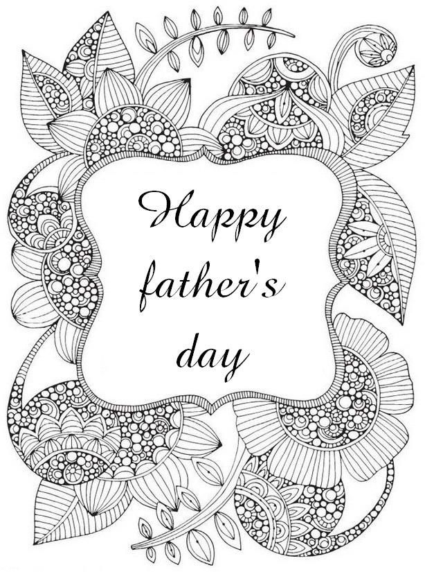 Art Therapy coloring page Father's day : Happy father's day 1