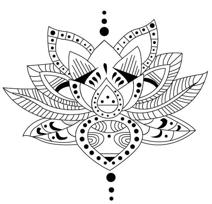tattoo flower designs coloring pages - photo #29