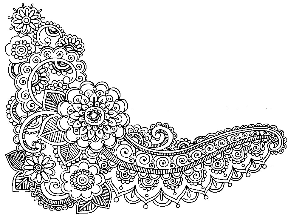 tattoo flower designs coloring pages - photo #15