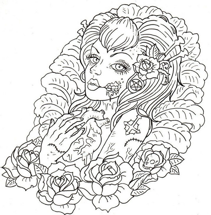tattoo art coloring pages - photo #17