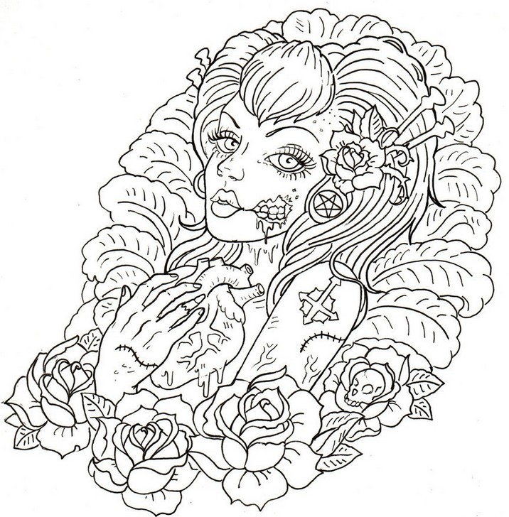 tattoo on people coloring pages - photo #13