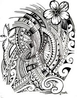 Kolorowanka Polinezyjski tatuaż