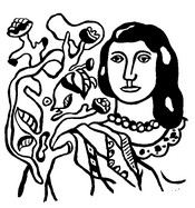 Art Therapy coloring page Woman and flower