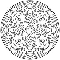 Coloriage anti-stress Mandala oriental