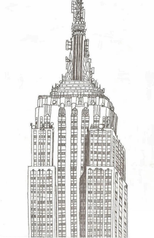 Art Therapy coloring page new-york : Empire State Building 12