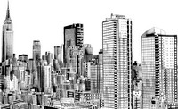 Coloriage anti-stress New-York Skyline