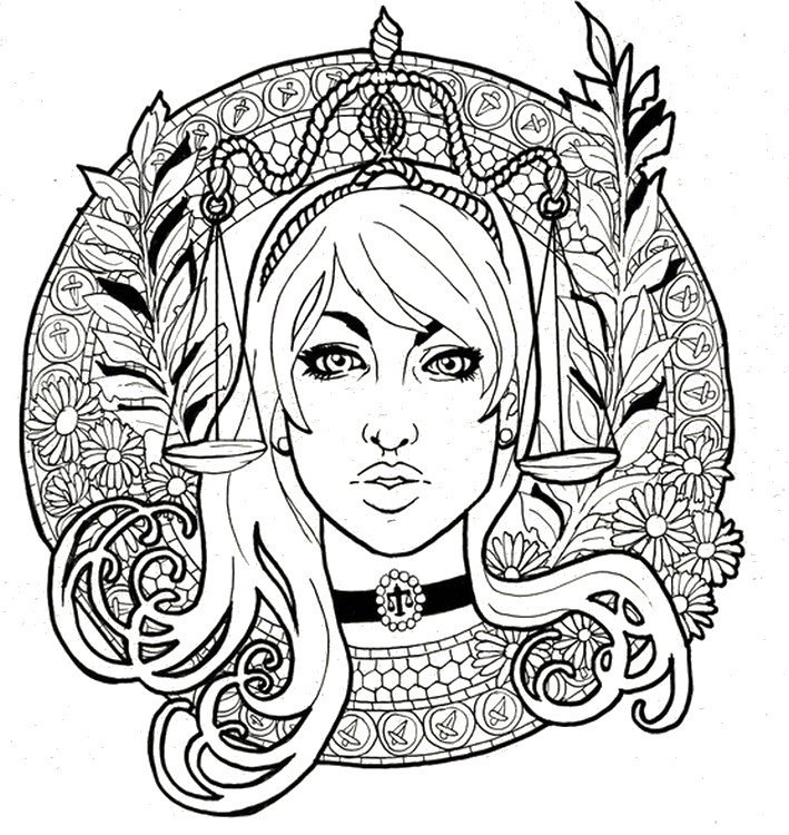 Art Therapy coloring page Astrology : Libra 8