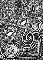 Desenho para colorir anti stress Flores