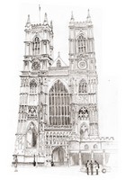 Disegno da colorar antistress Abbazia di Westminster