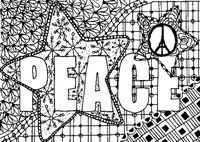 Coloriage anti-stress Paix pour Paris