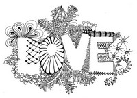 Coloriage anti-stress Love