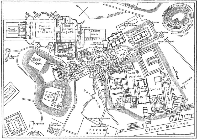 Kaart van het oude Rome