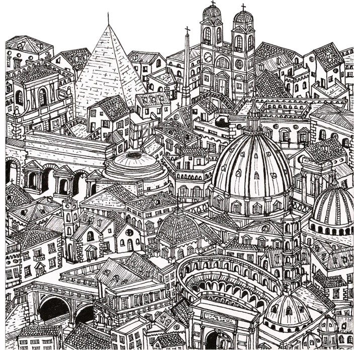 Download Art Therapy Coloring Page Italy Rome 7