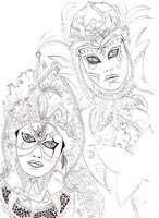 Art Therapy coloring page The Venice carnival