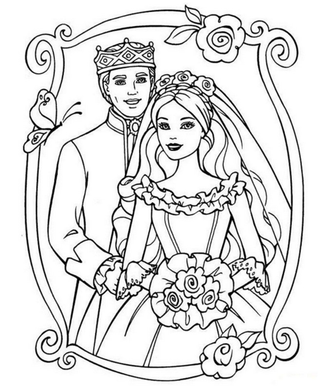 Desenho barbie princesa para colorir!