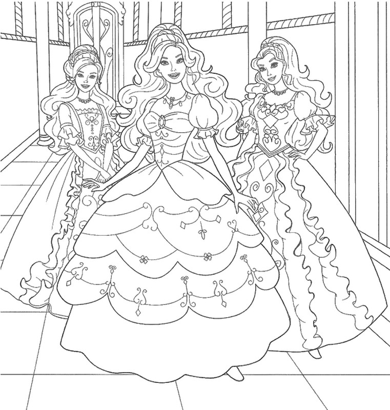 Desenho barbie princesa para colorir!