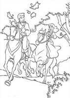 Coloriage anti-stress Princesse à cheval