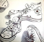 Ausmalen als Anti-Stress Converse Schuhe