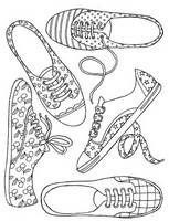 Coloriage anti-stress Chaussures de fille