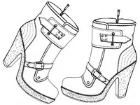 Coloriage anti-stress Bottines