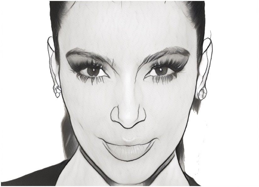 Das Gesicht von Kim Kardashian