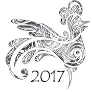 Coloriage anti-stress Année du Coq 2017