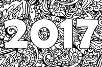 Coloriage anti-stress Nouvel An 2017