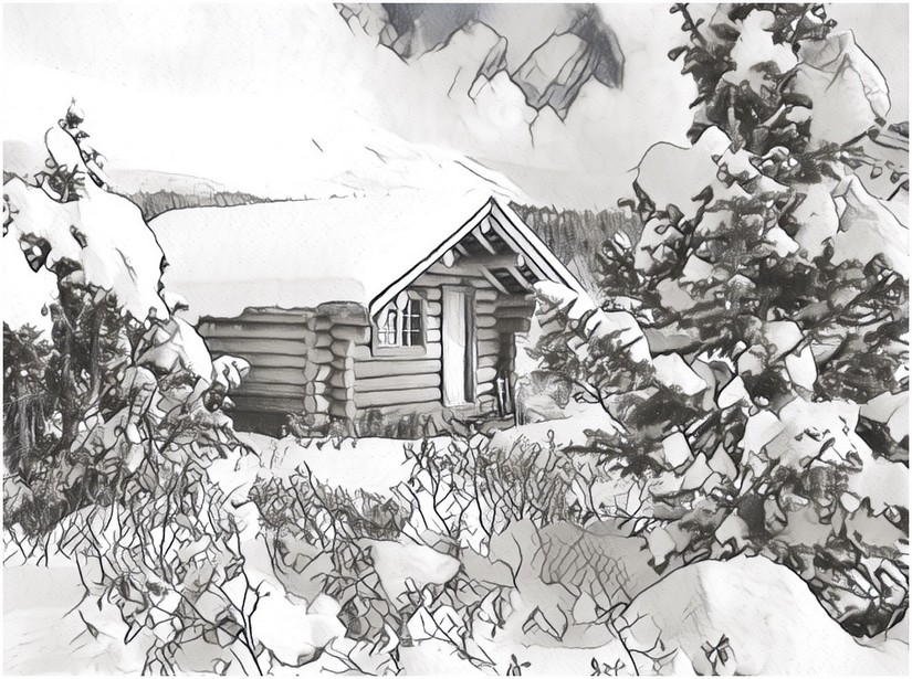 Besneeuwde Chalet