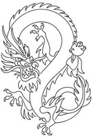 Coloriage anti-stress Dragon coréen