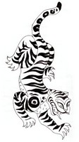 Målarbild Tiger Korean
