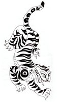 Disegno da colorar antistress Tigre coreana