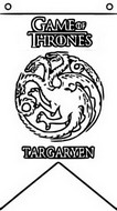 Desenho para colorir anti stress Targaryen