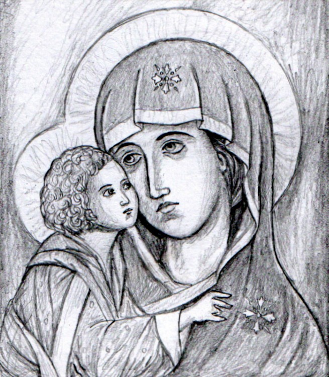 Disegno Da Colorar Antistress Vergine Maria Maria E Gesu 11