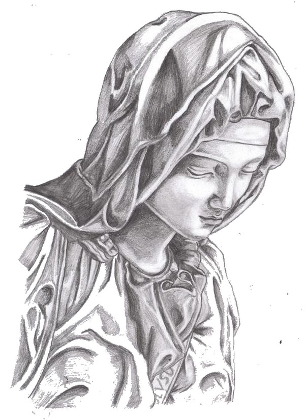 Art Therapy coloring page Virgin Mary : Virgin Mary 2.