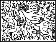 Desenho para colorir anti stress Polinesia, il mare