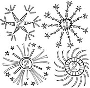 Coloriage anti-stress Feux d'artifice