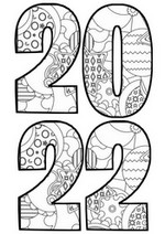 Coloriage anti-stress Bonne année