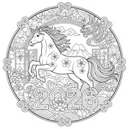 Målarbild Nyårsgaloppen